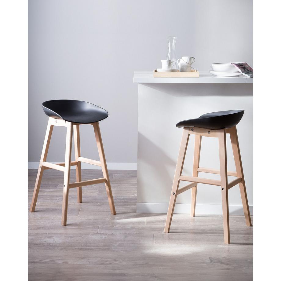 Beliani Lot de 2 chaises de bar en Polypropylène  MICCO  