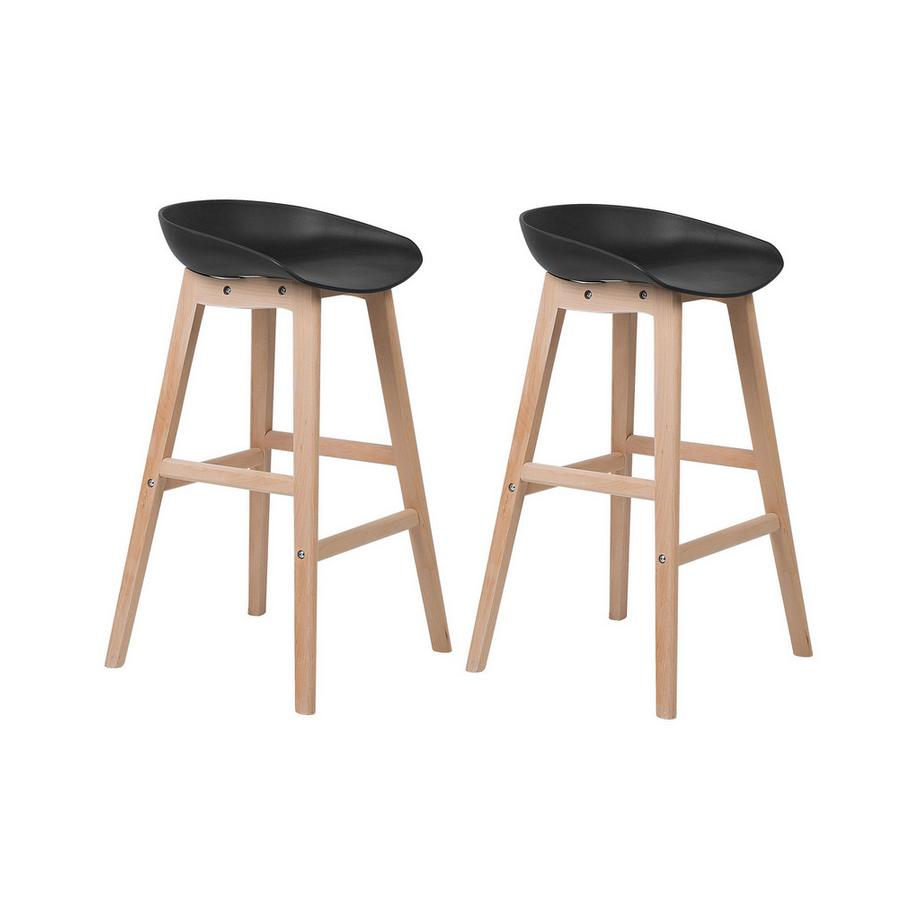 Lot de 2 chaises de bar en Polypropylène  MICCO