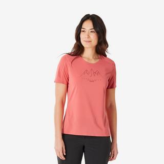 QUECHUA  T-shirt de randonnée femme manches courtes polyester 