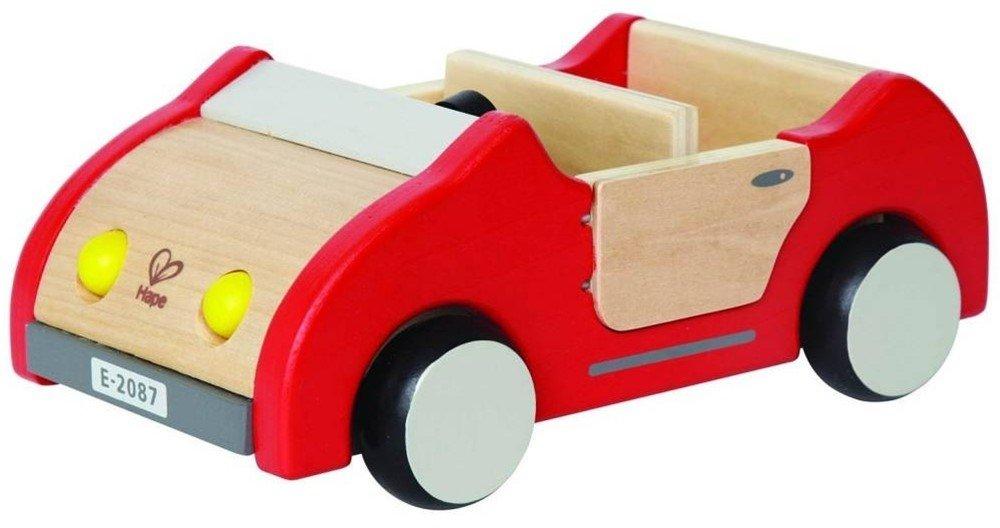 Hape  Puppenhaus Familienauto |Holzpuppenhaus Autospielzeug, Schiebeauto Ausstattung für Puppenhaus Möbelset 
