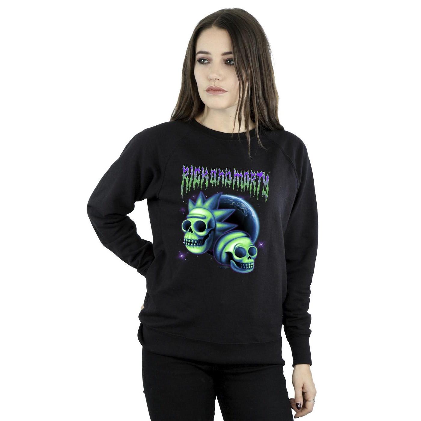 Rick And Morty Skull Graphic Sweatshirt  