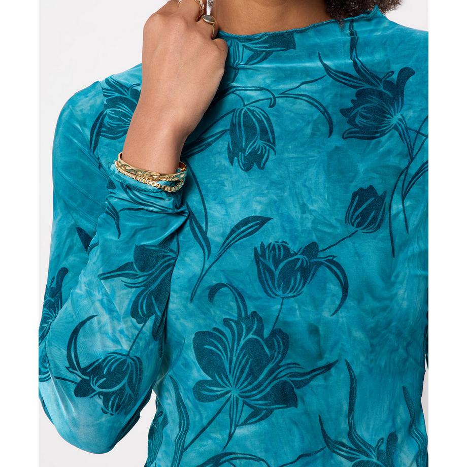 Joe Browns Henley en Jersey à Col Montant et Motif Floral Floqué  
