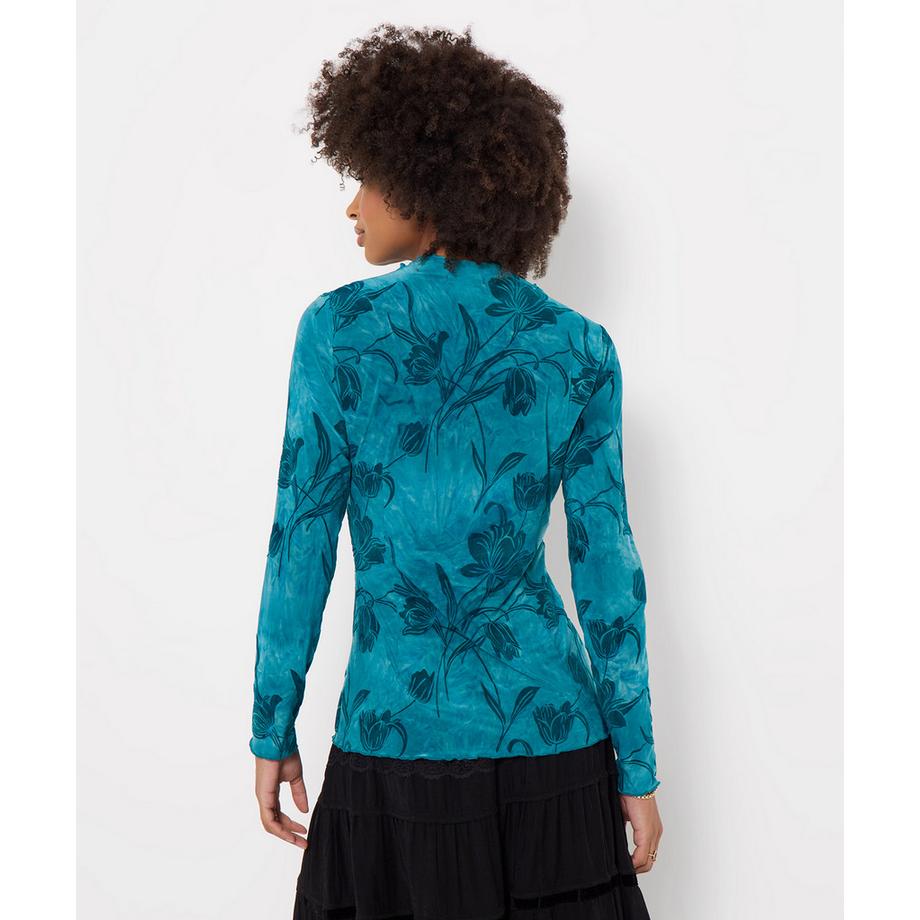 Joe Browns Henley en Jersey à Col Montant et Motif Floral Floqué  
