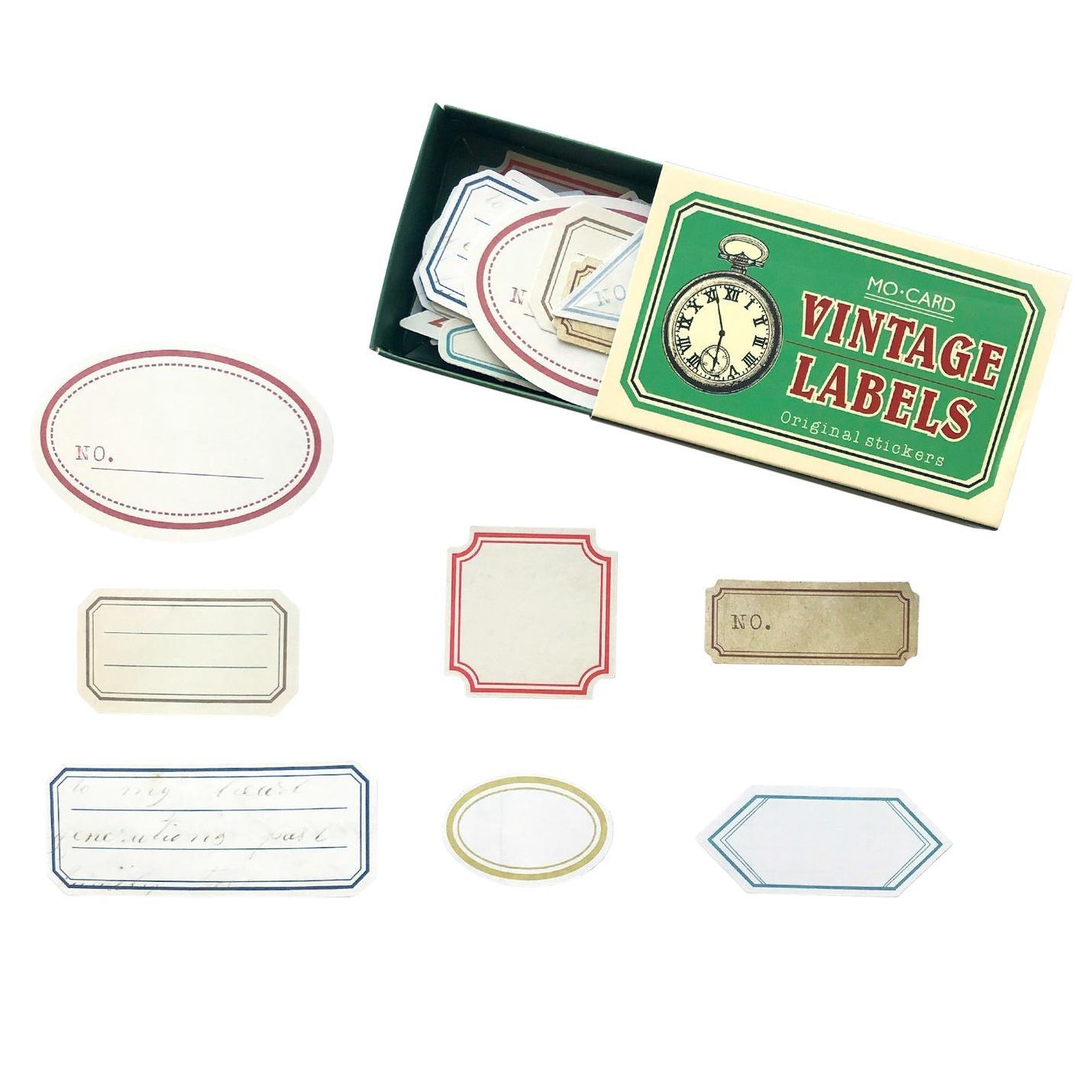 eStore 60 etichette adesive in scatola, vintage - n. 4  