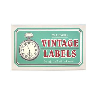 eStore 60x Aufkleberetiketten in Box, Vintage - Nr. 4  