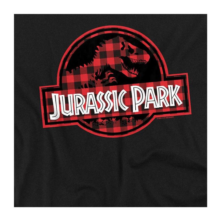Jurassic Park T-Shirt à Logo et Motif Écossais  