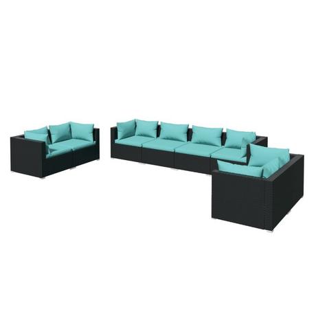 VidaXL set salotto da giardino Polirattan  