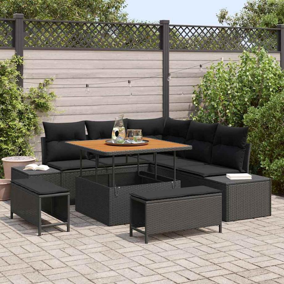 VidaXL Ensemble de canapé de jardin poly rattan  