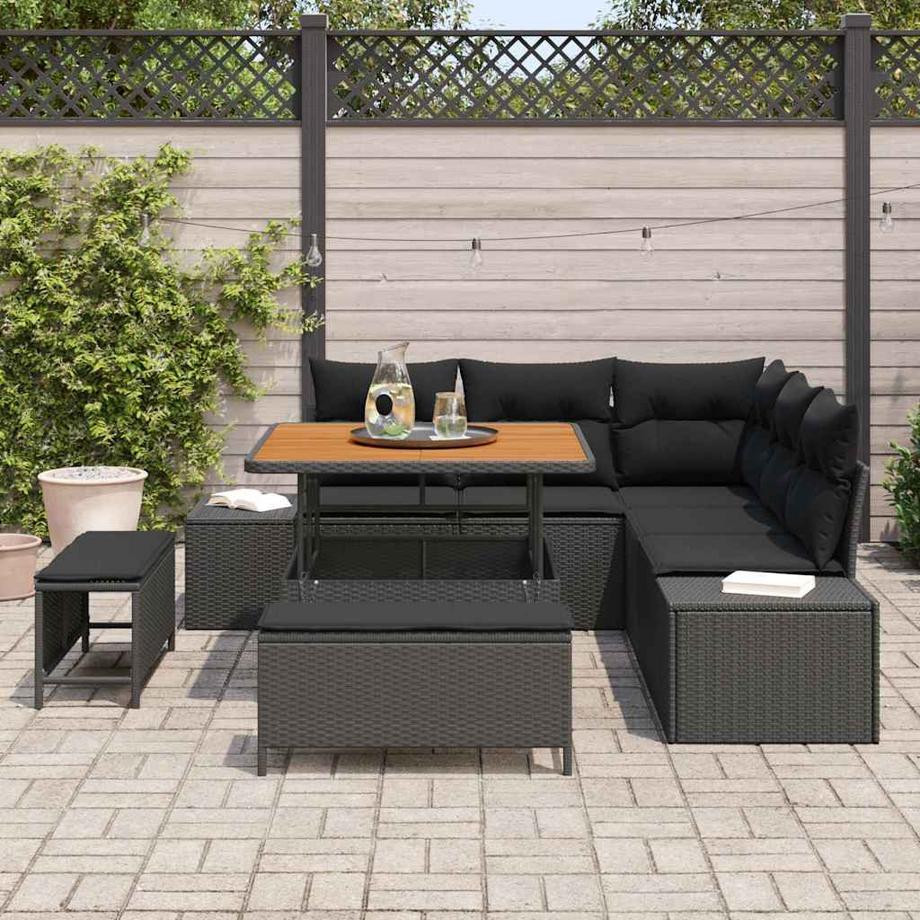VidaXL Ensemble de canapé de jardin poly rattan  