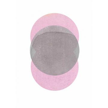 Gray Pink Circles - 30x40 cm