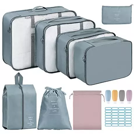 Only-bags.store Koffer Organizer Set 12 Stück Packwürfel Set Koffer  Organizer