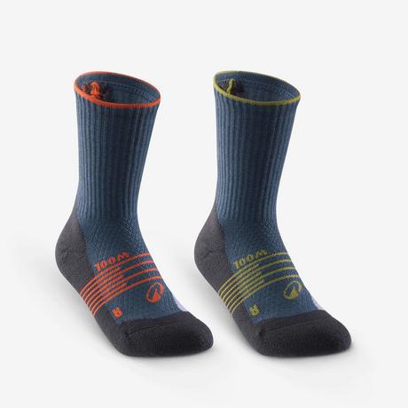 QUECHUA Hike 900 Merinowolle Junior Socken 2er-Pack  