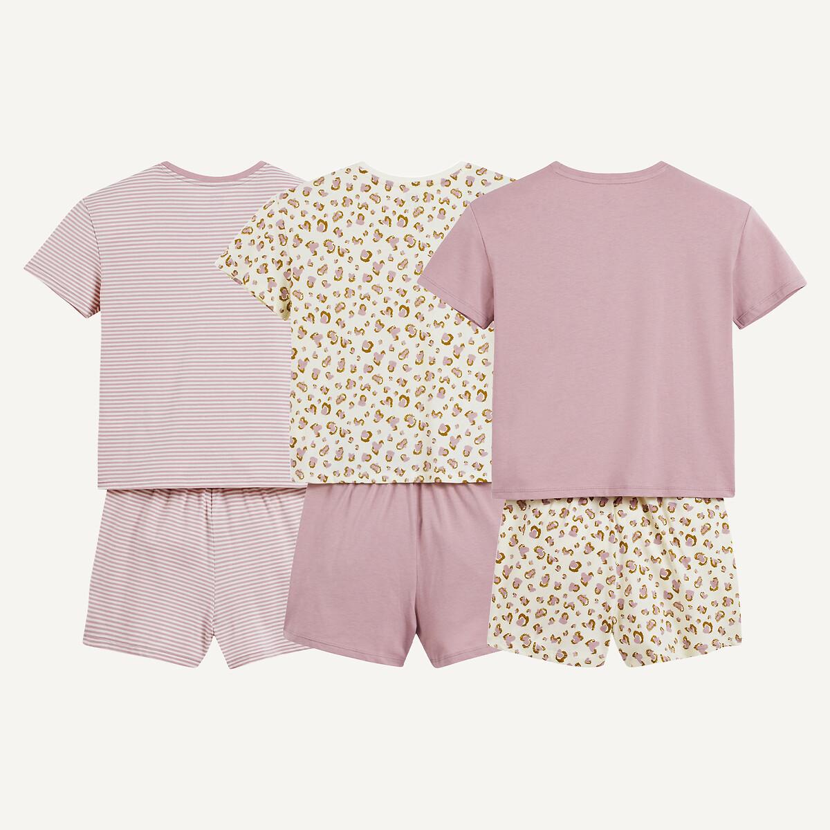 La Redoute Collections  3er-Pack Kurzpyjamas 