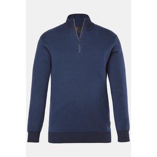 JP1880 Pull camionneur en maille Two-Tone CashmereTouch col zippé  