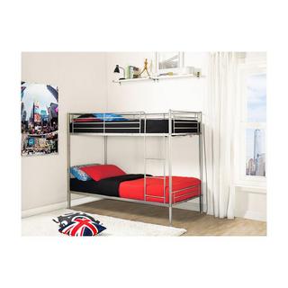 Vente-unique Etagenbett + Matratze 2Silberfarben DUOTIS II  