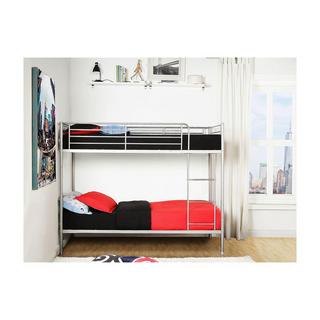 Vente-unique Etagenbett + Matratze 2Silberfarben DUOTIS II  