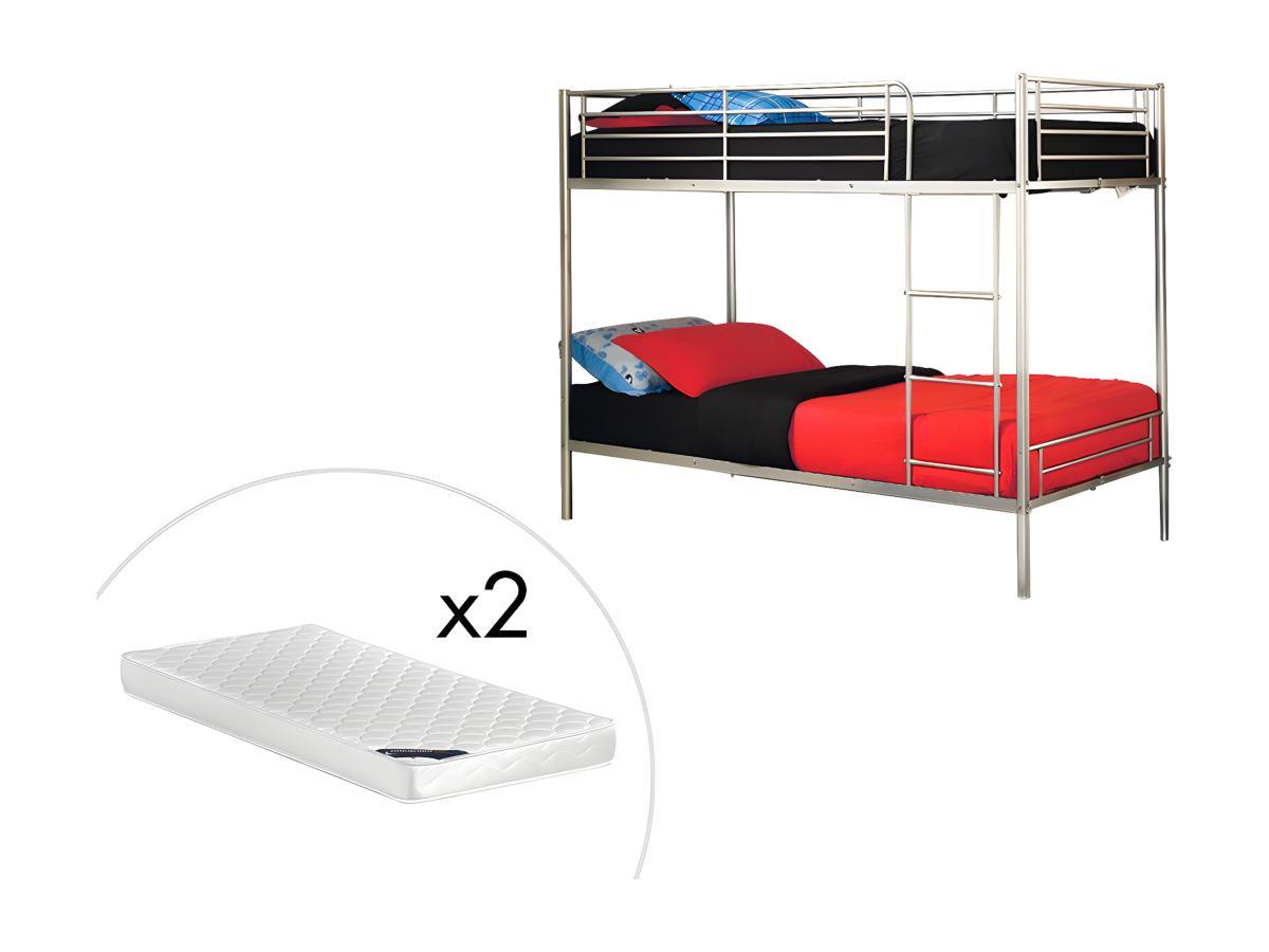 Vente-unique Lits superposés DUOTIS II 2 + matelas  