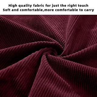 Only-bags.store Borsa a Tracolla in Velluto a Coste con Cerniera Grande Shopper Borsa a Mano  