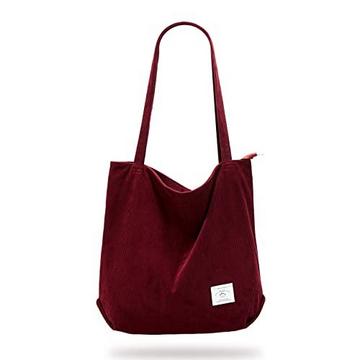 Kordel Tasche Umhängetasche mit Reißverschluss, große Shopper Tasche Tragetasche Handtasche
