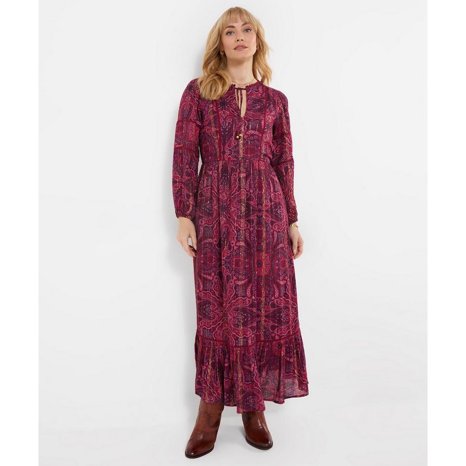 Magnifique Robe Longue Bobo à Manches Longues