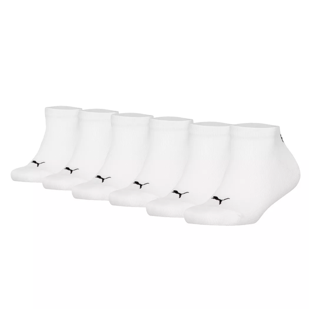 Puma - Calzini Unisex Confezione da 6 Vestibilità confortevole-Plain Sneaker ECOM 6P, 35-38, Blanco