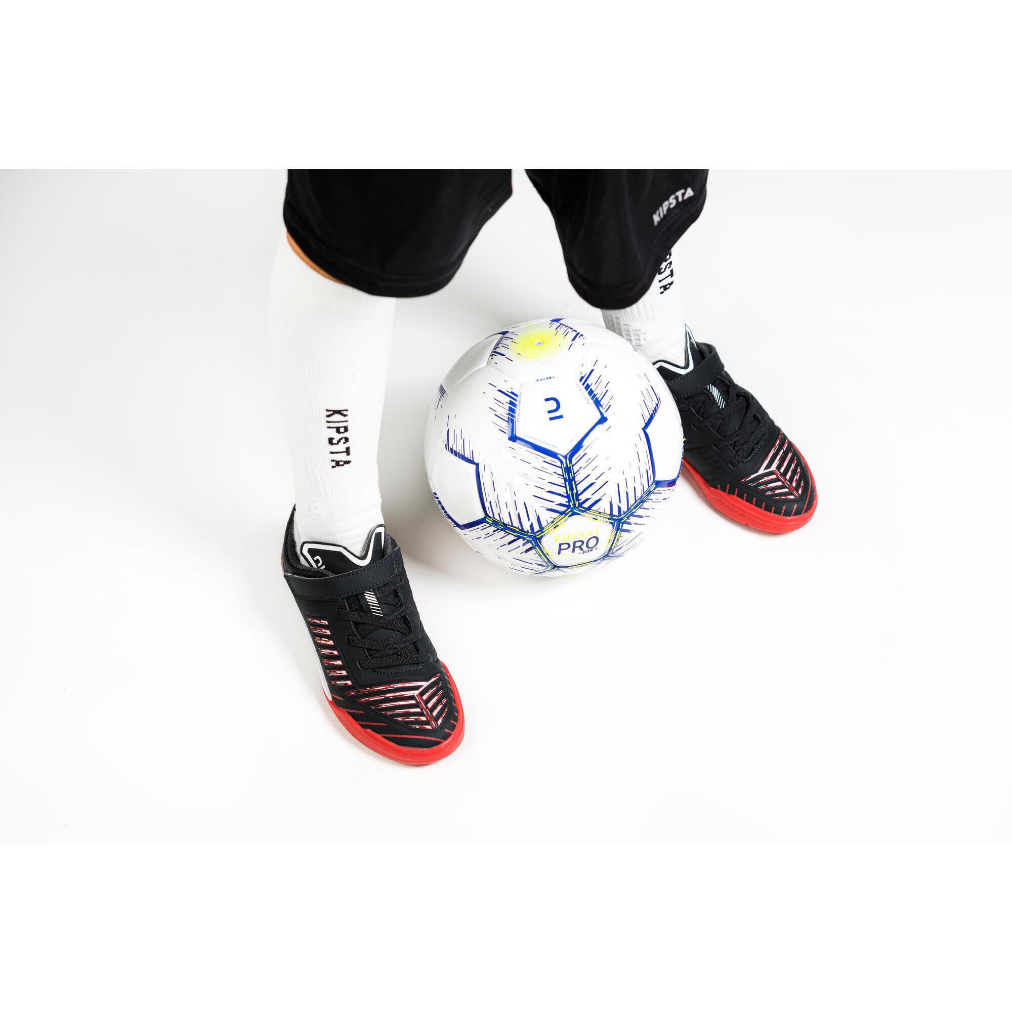 KIPSTA  Scarpe calcetto bambino futsal con velcro sintetico 