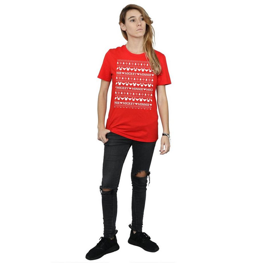Disney Mickey Minnie Christmas Jumper T-Shirt  