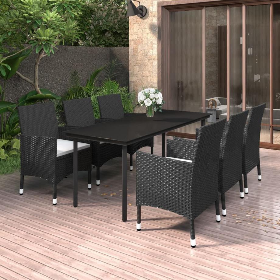 VidaXL set da pranzo da giardino Polirattan  