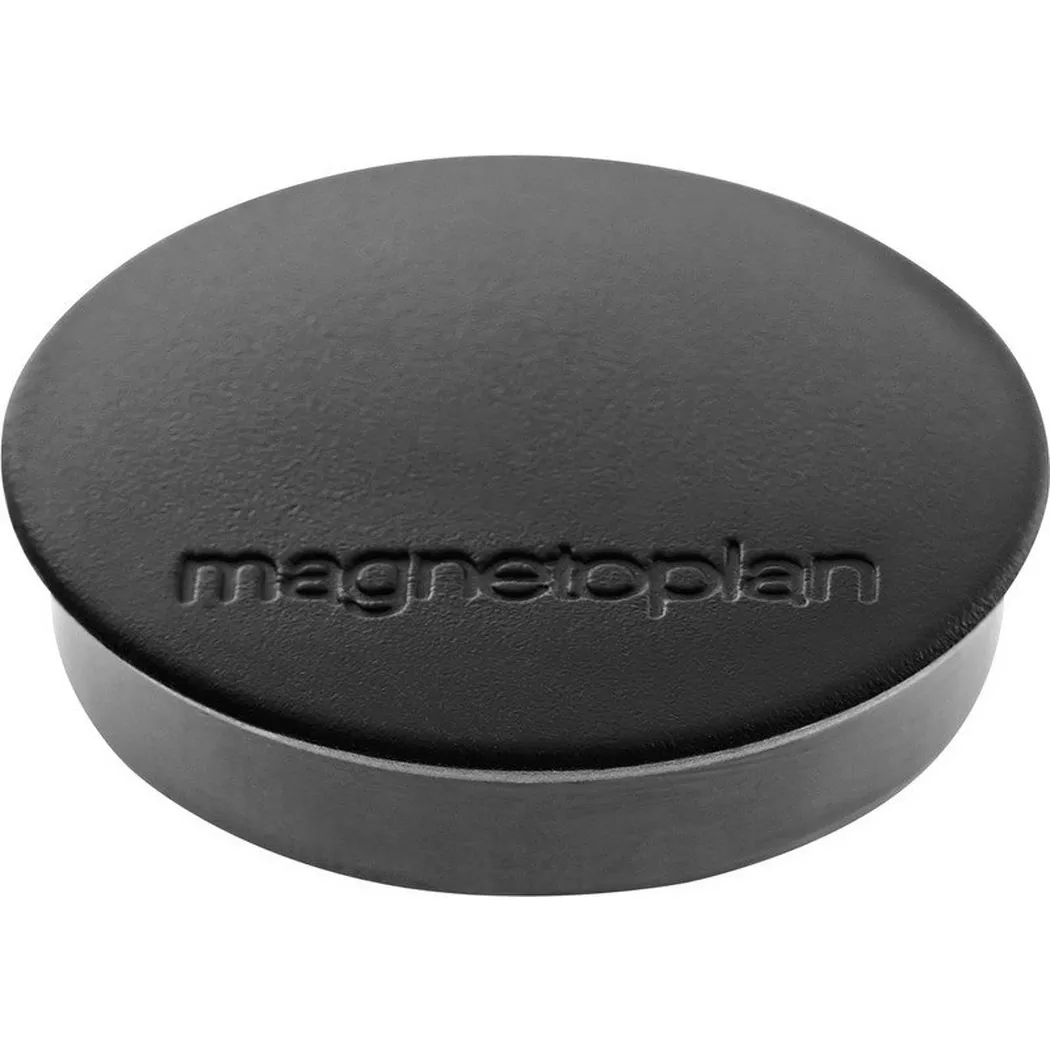 Magnetoplan 1664212 Magnet Discofix Standard Round 30x8mm Black 10pcs