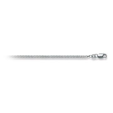 Collier gourmette or blanc 750, 2.3mm, 55cm