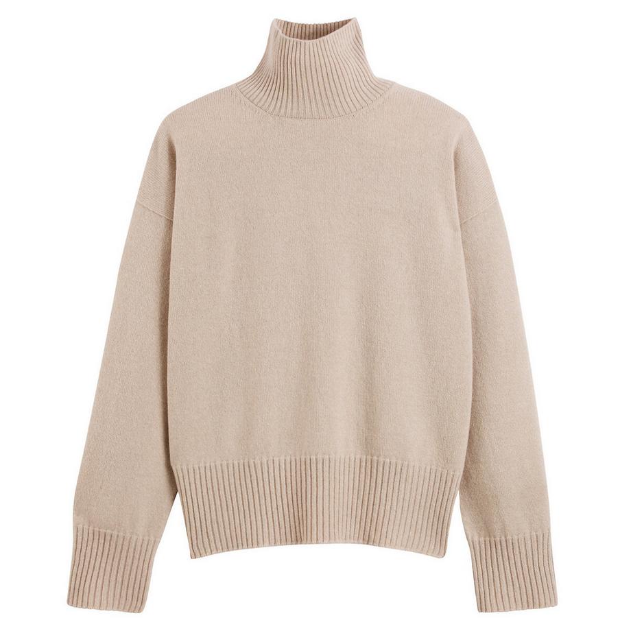 La Redoute Collections Pull col roulé en laine et cachemire  