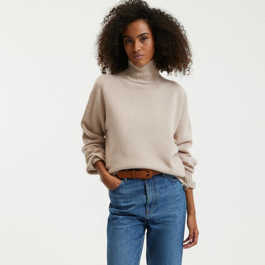 La Redoute Collections Pull col roulé en laine et cachemire  