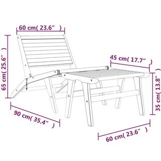 VidaXL Chaise de jardin teck  