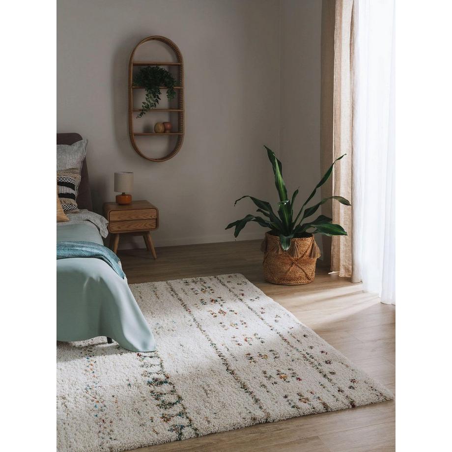 Benuta Tapis à poils longs Gobi Beige  