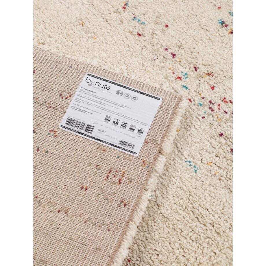 Benuta Tapis à poils longs Gobi Beige  