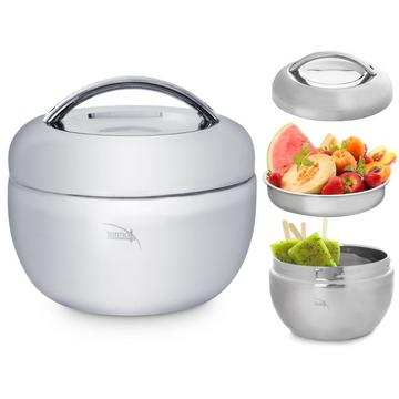 Contenitore per alimenti in acciaio inox con vasca extra, mantiene il calore