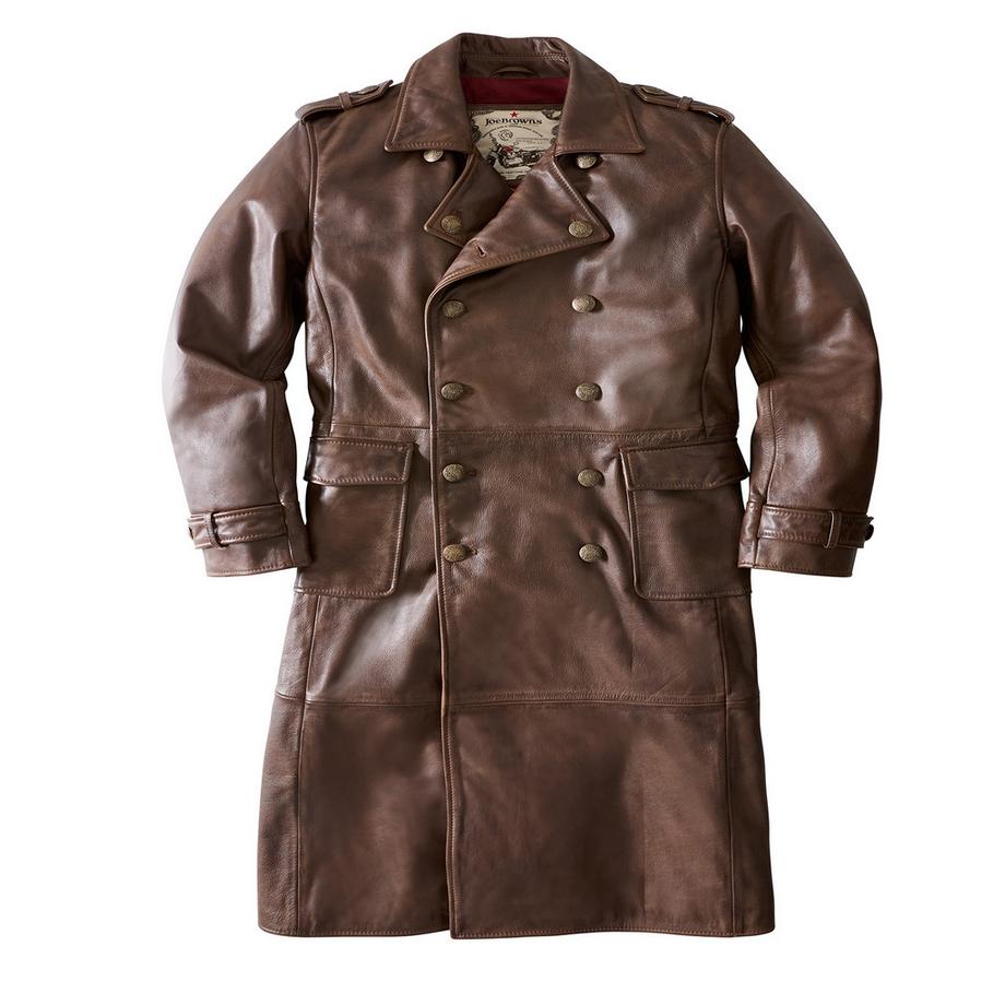 Joe Browns Langer Military-Ledermantel  