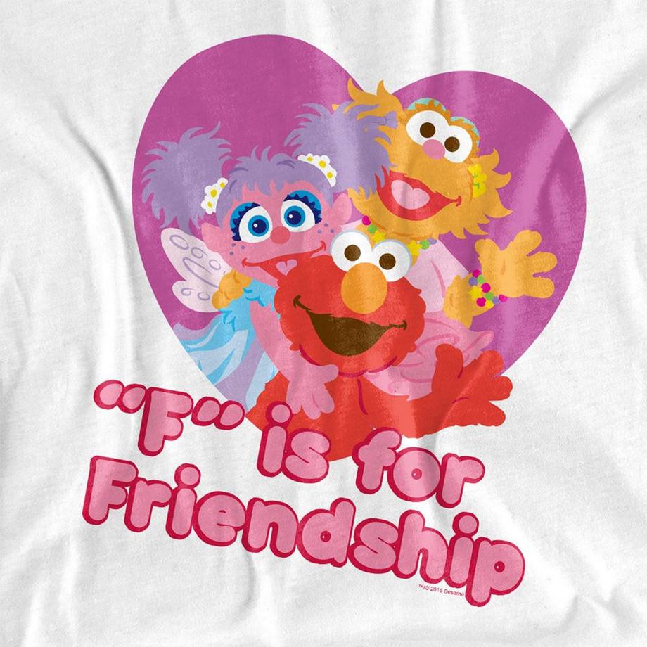 Sesame Street  F Is For Friendship Maglietta 