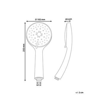 Beliani Kit doccia con soffione e flessibile en ABS (materiale sintetico resistente) Classico TAMUSHAL  