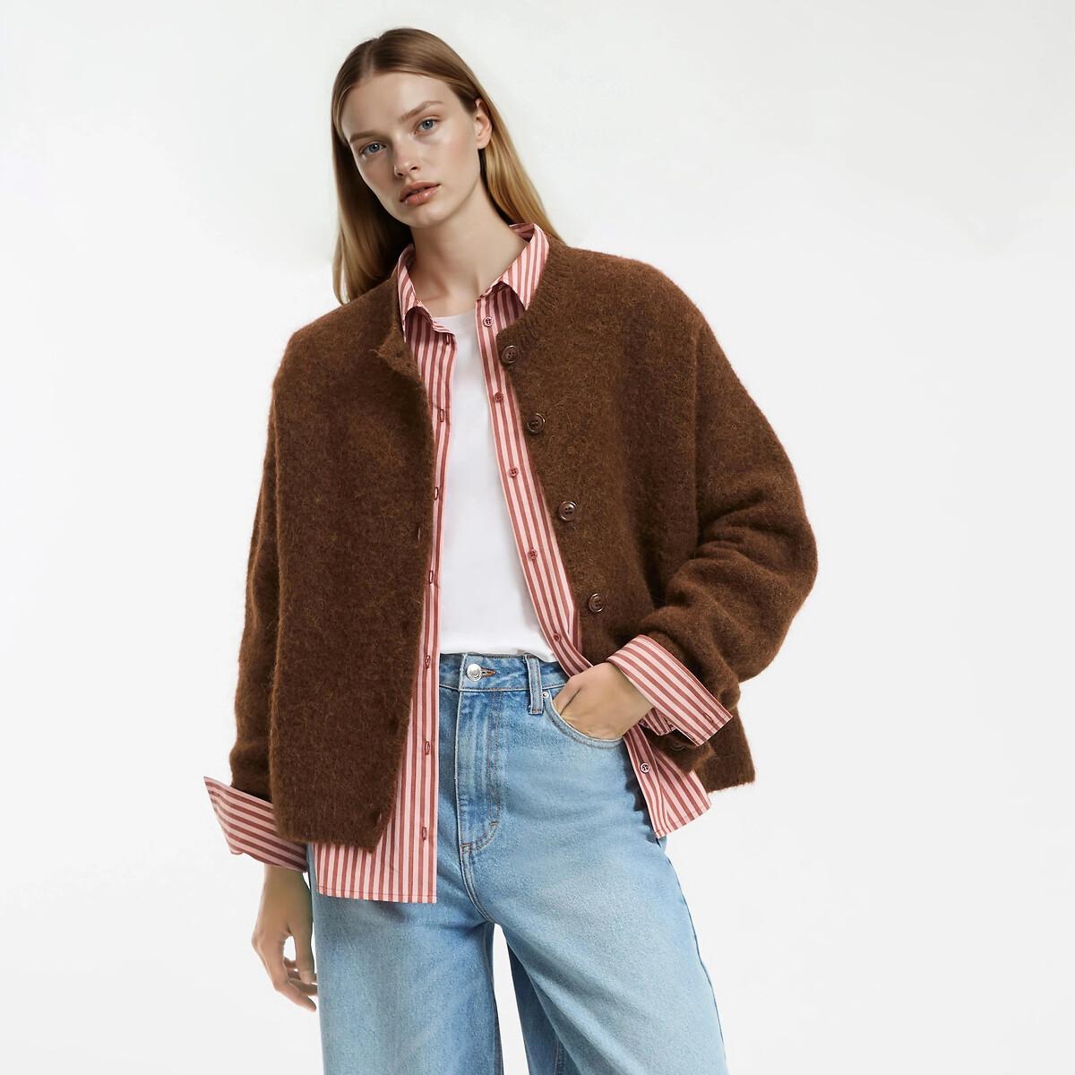 La Redoute Collections Cardigan Alpaga Mélangé  