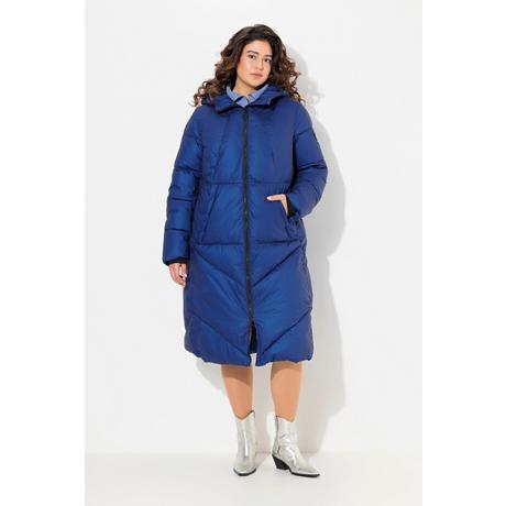 Ulla Popken Manteau matelassé Coupe évasée Capuche Cordon de serrage  