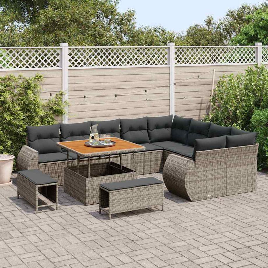 VidaXL Canapé de jardin poly rattan  