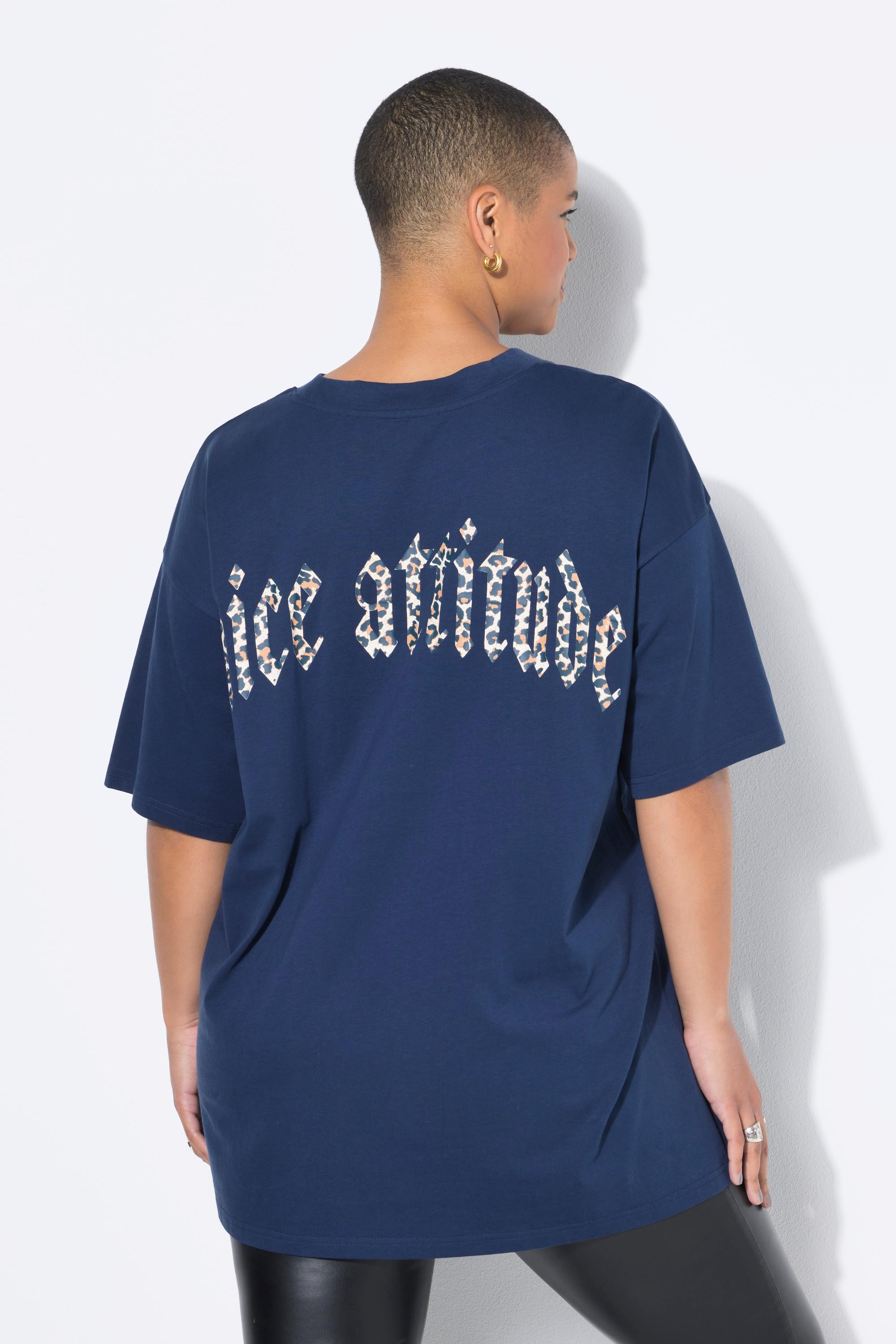 Studio Untold T-shirt Oversize Imprimé Léopard dans le Dos  
