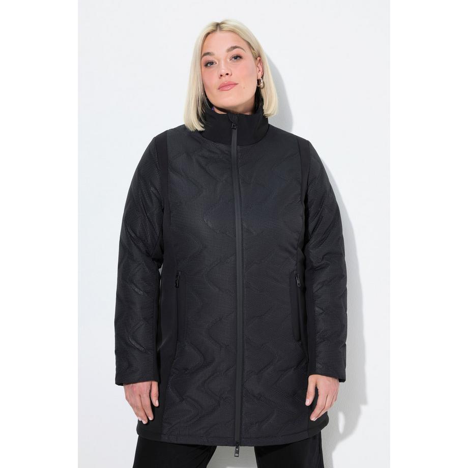 Ulla Popken HYPRAR Laserstepp-Jacke Softshell-Einsätze Kapuze  