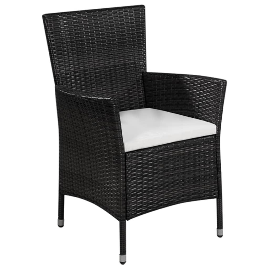 VidaXL Esszimmerstuhl mit hocker poly-rattan  