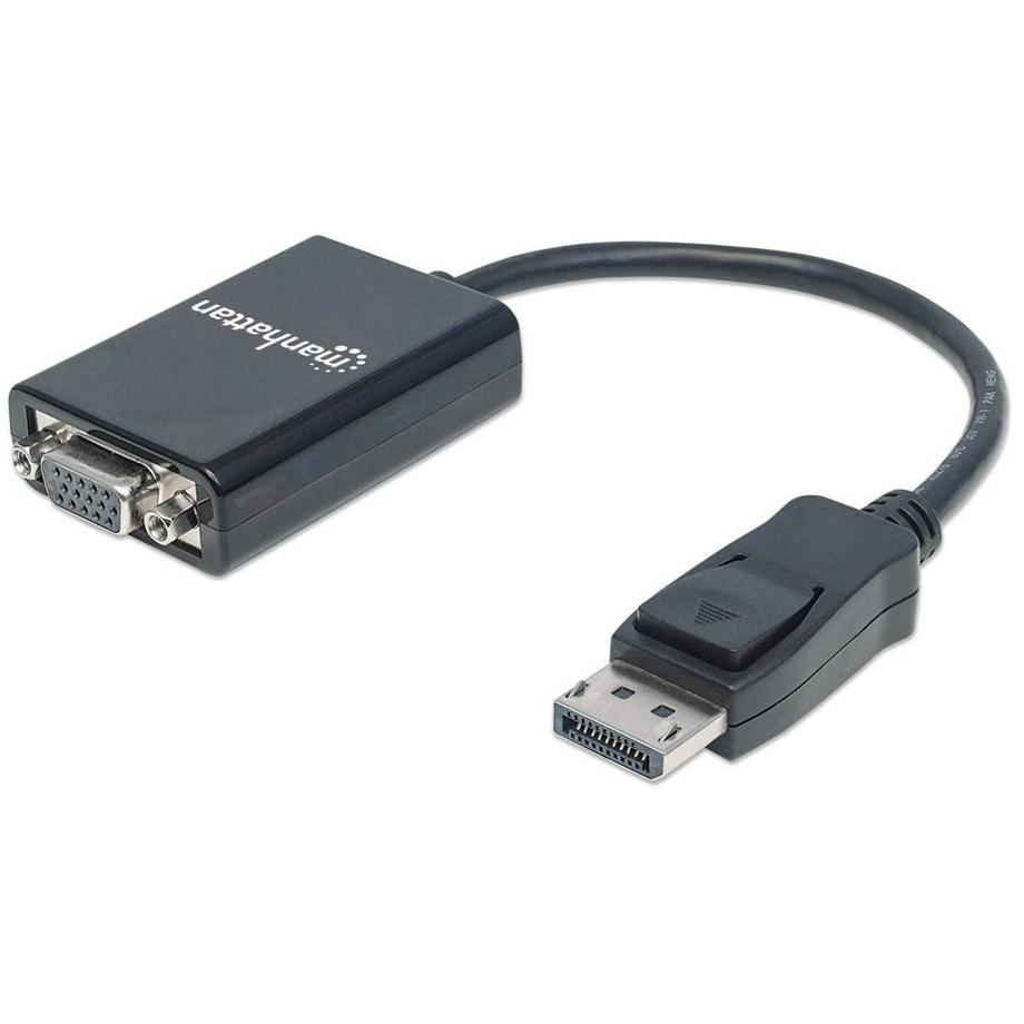 Manhattan DisplayPort auf VGA-Konverter, DisplayPort-Stecker auf HD15-Buchse, 15 cm, aktiv,