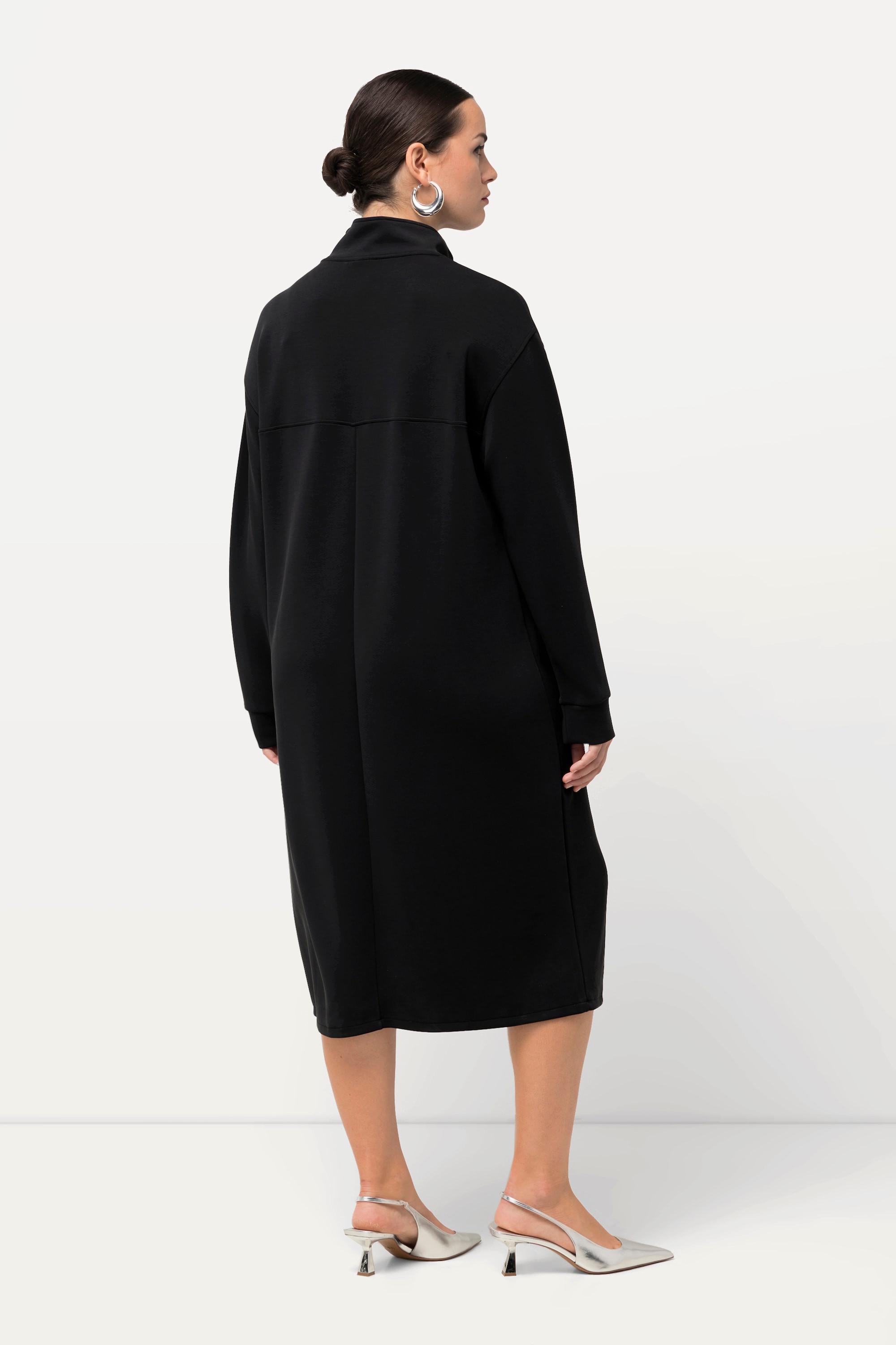 Ulla Popken Abito di felpa Spacco sull'orlo Collo alto Maniche lunghe  