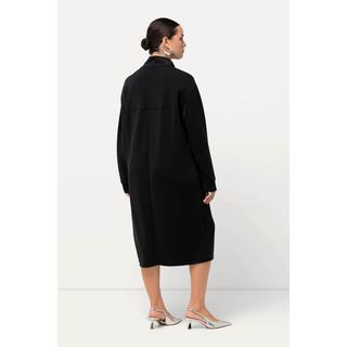 Ulla Popken Abito di felpa Spacco sull'orlo Collo alto Maniche lunghe  