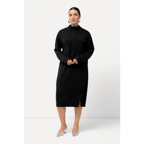 Ulla Popken Abito di felpa Spacco sull'orlo Collo alto Maniche lunghe  