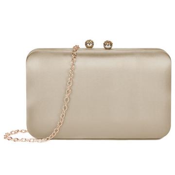 Pochette Élégante Sac de Soirée En Satin Sac à Main Vintage Sac à Bandoulière Lisse En Soie Rétro